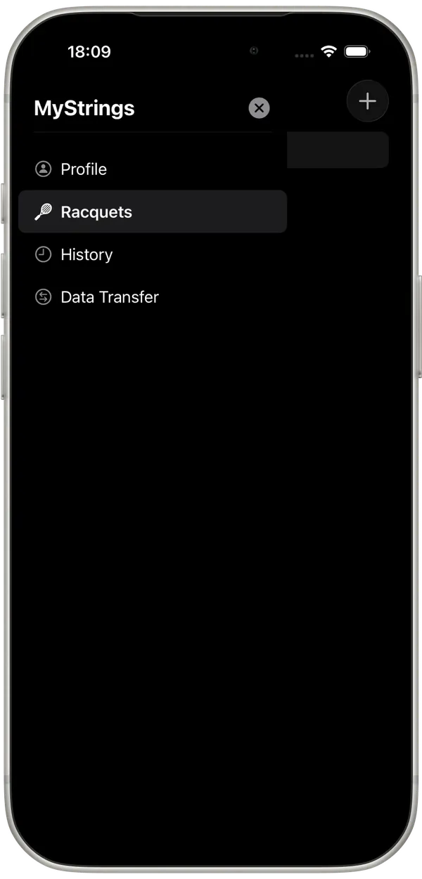 MyStrings sidebar menu